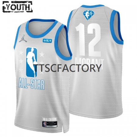 Memphis Grizzlies Ja Morant 12 2022 All-Star Jordan Brand Gray Lasten Pelipaidat Swingman
